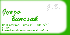 gyozo buncsak business card